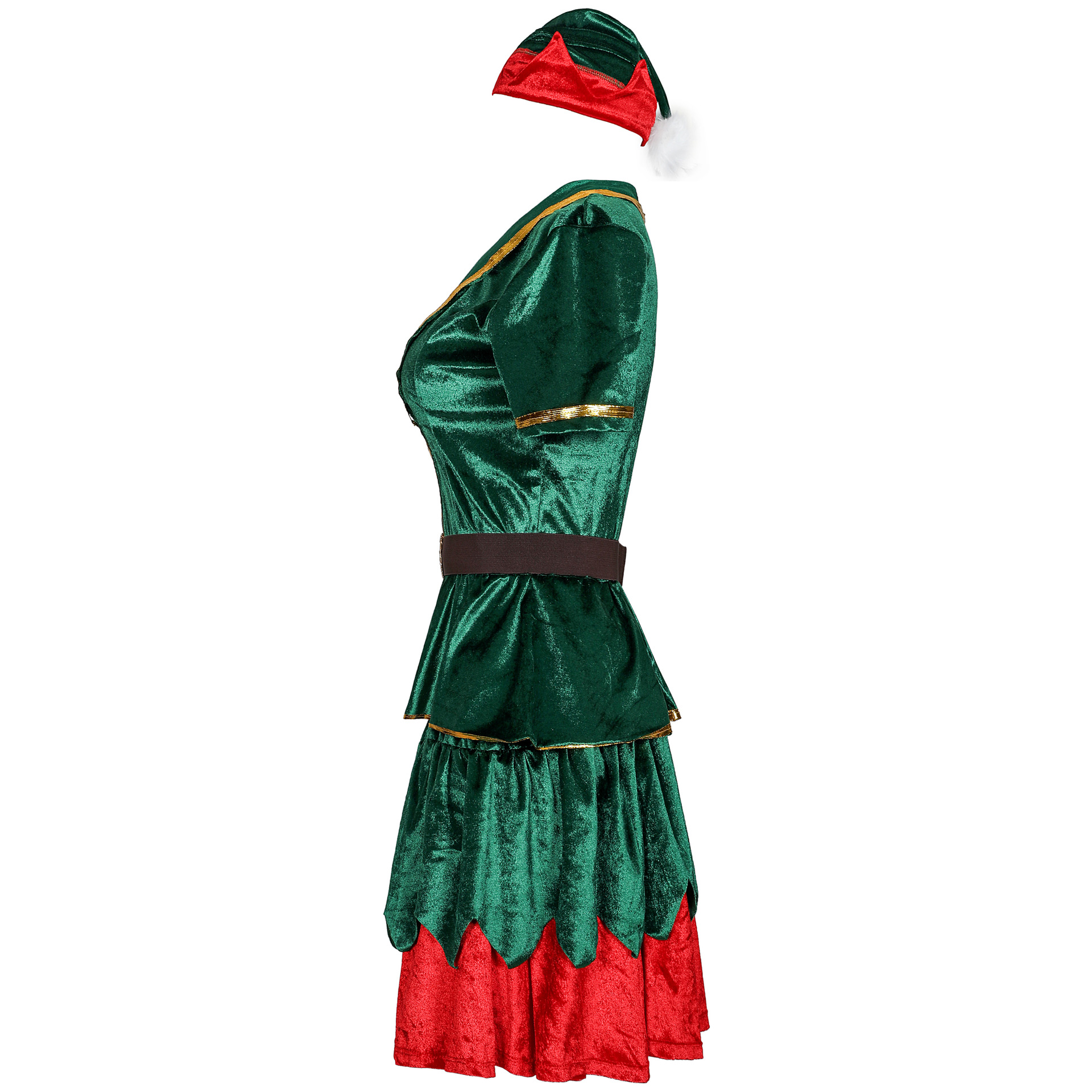 FC157 Womens Deluxe Holiday Elf Costume